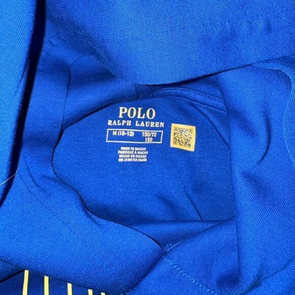 Boys Polo Hoodie Sz M (10/12) - Picture 3 of 4